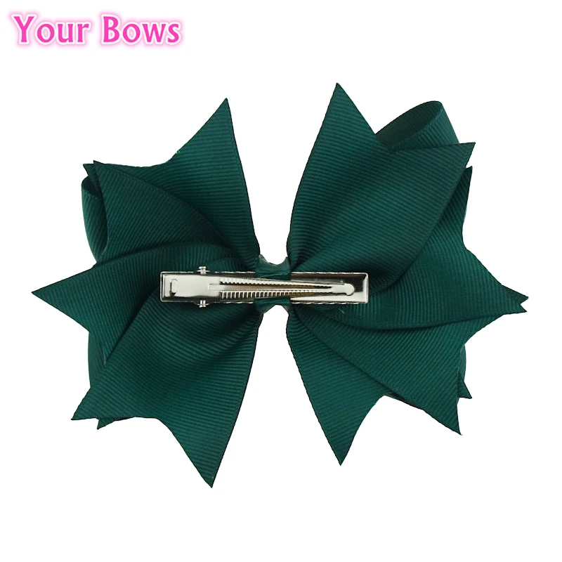 Банты твои 1 шт. 5 дюймов искусственные банты 3 слоя однотонные яркие бутиковые для