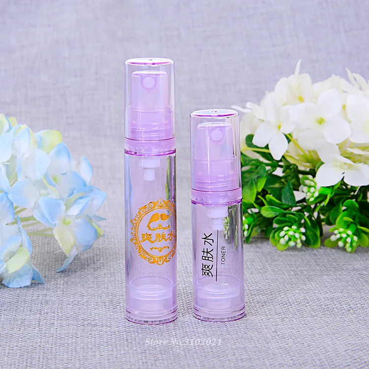 100 шт./лот 5 мл 10 розовый фиолетовый дорожный дешевый безвоздушный лосьон