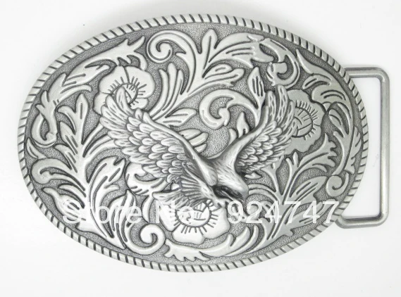 

Floral 3D Flower Eagle Western Belt Buckle