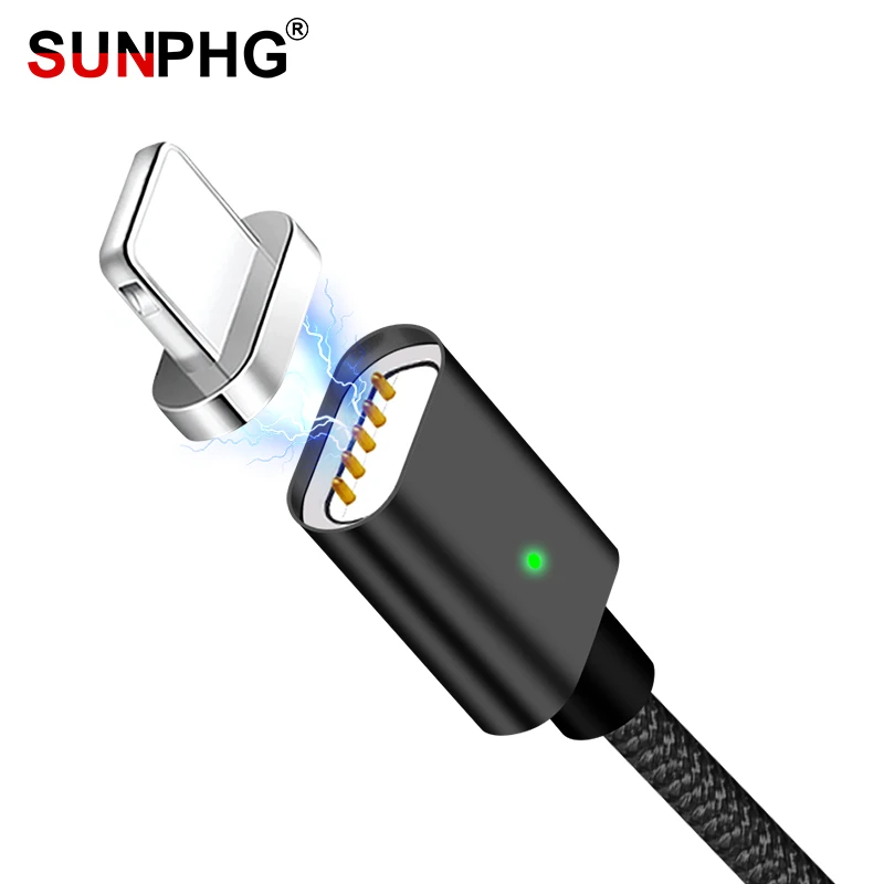 Магнитный кабель SUNPHG длиной 1 м 2 4 А для быстрой зарядки и передачи данных iphone X 6 7 8