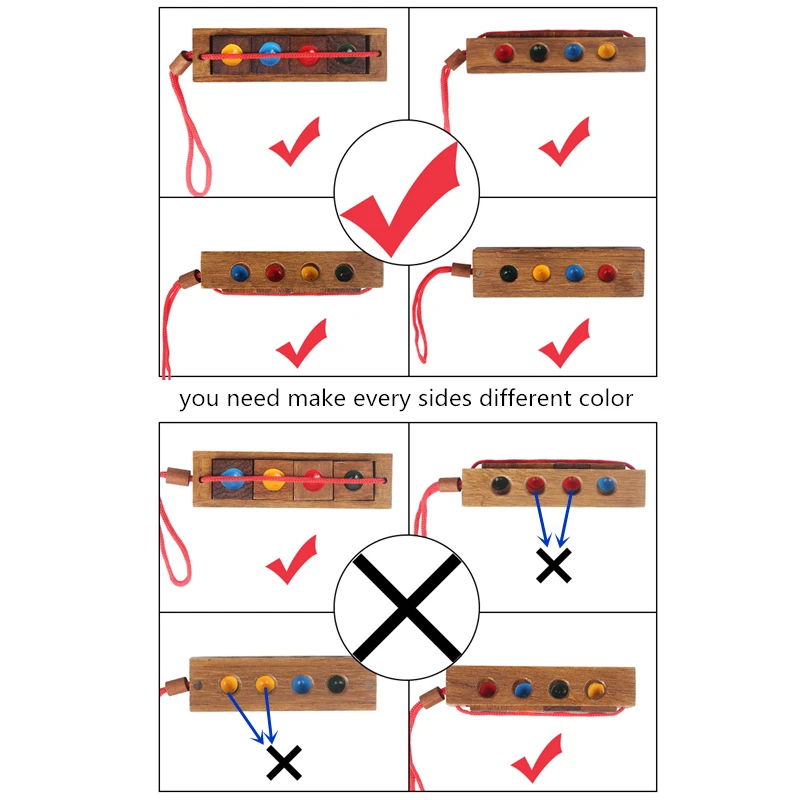 Детские деревянные игрушки разблокированный цвет умный пазл Классический