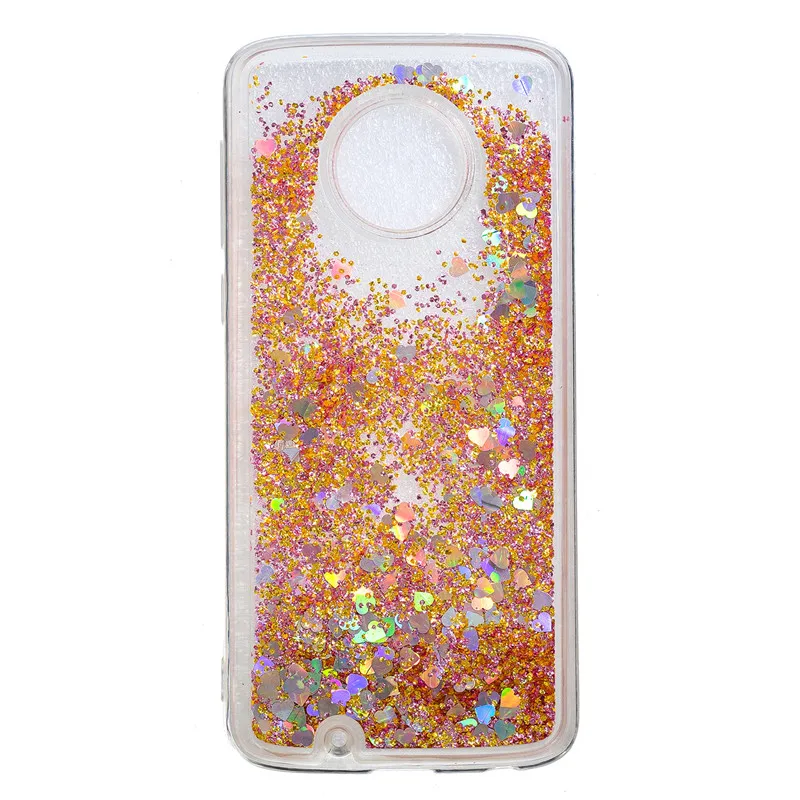 FLYKYLIN Glitter Liquid Case For Moto G6 G7 Plus Play Back Cover Motorola Power Bling Quicksand Soft TPU Silicon Coque |