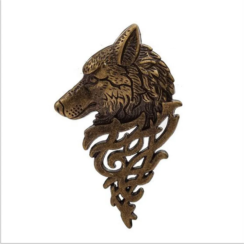 Ретро Европейский значок с волком брошь отворот булавка для мужчин женщин