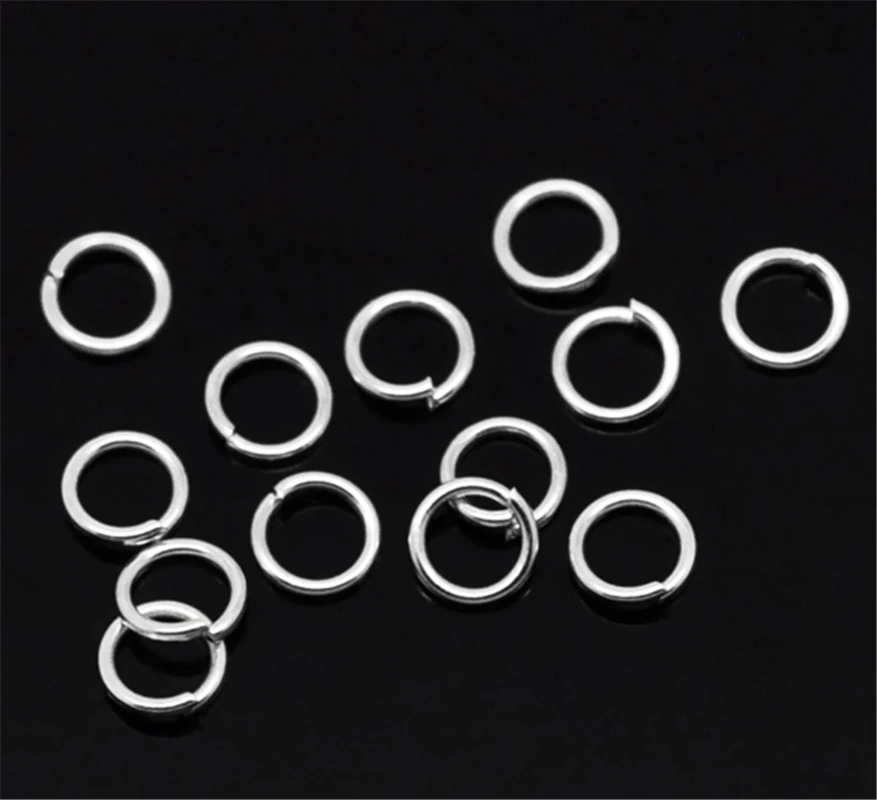 DoreenBeads сталь Серебристый цвет открыт прыжки кольца 5 мм (1/4 &quot) продается в партии