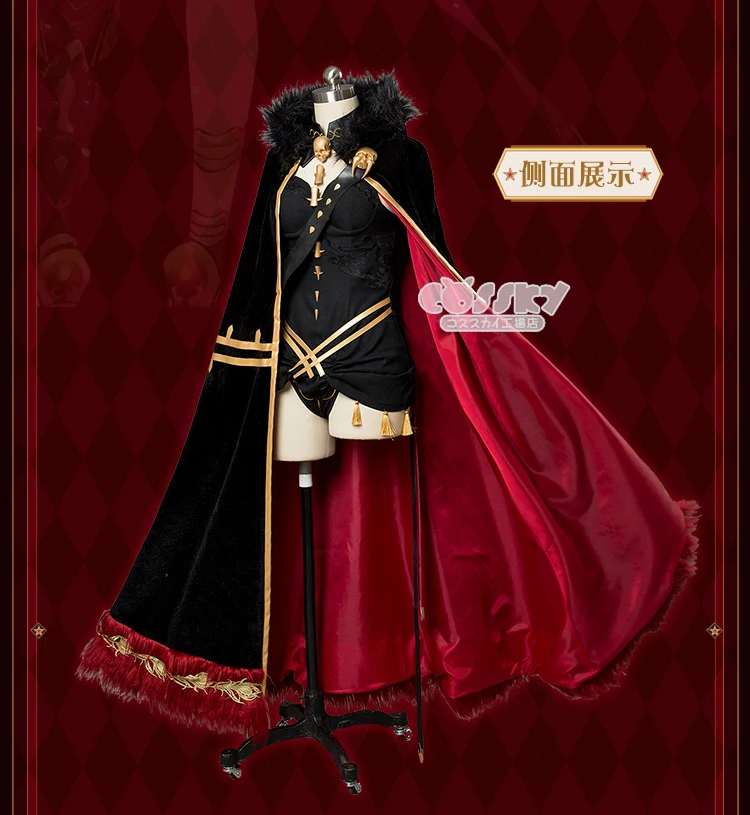 Fate/Grand Order Ereshkigal Cosplay Costume Halloween Uniform Dress+Cloak+Pants+Socks+Collar+Headband+Skull S M L | Тематическая