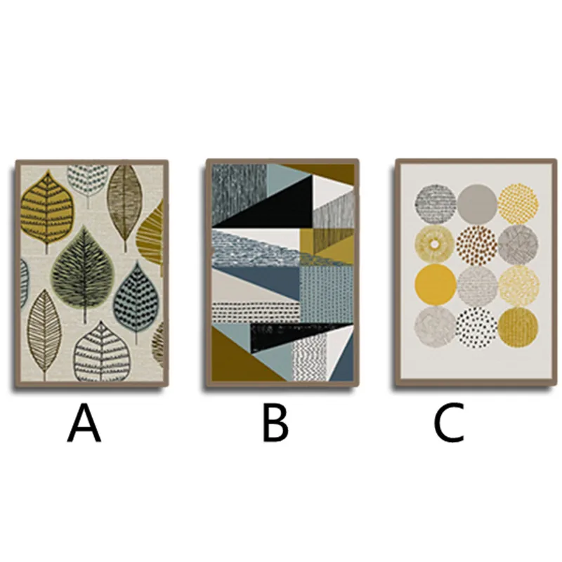 Unframed Wall Art Canvas Painting Nordic Style Geometry Picture Oil on Abstract for Home Room Decor | Дом и сад