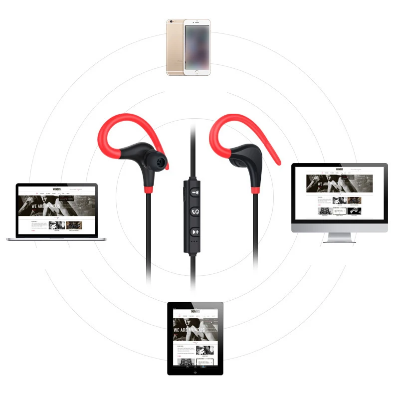 Миниатюрные беспроводные Спортивные наушники Bluetooth гарнитура bluetooth с микрофоном