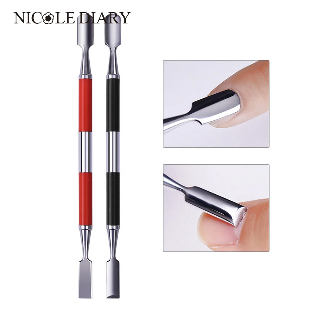 Двусторонний Толкатель для кутикулы из нержавеющей стали средство удаления