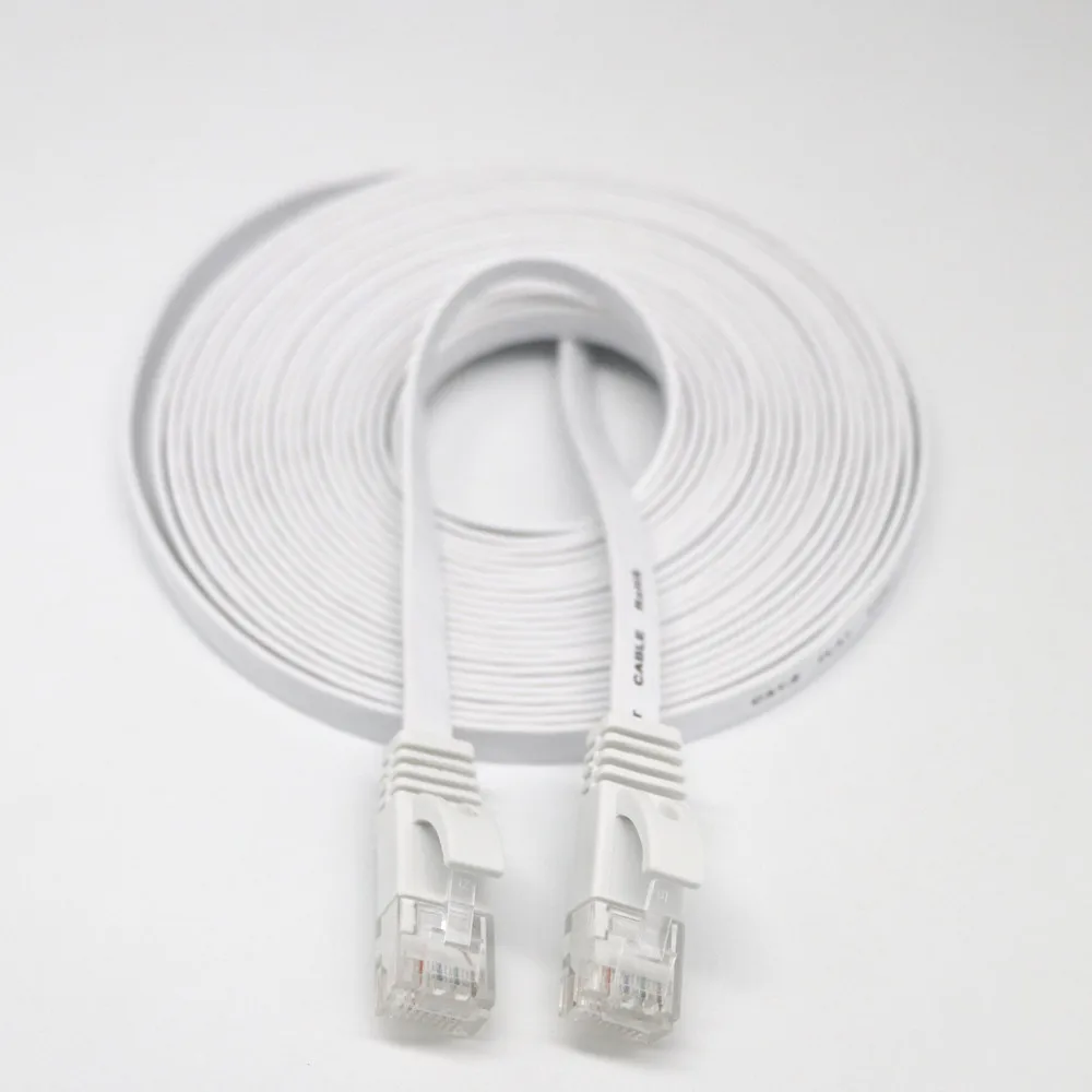 HIPERDEAL 2 м RJ45 CAT6 Ethernet сетевой кабель LAN плоский UTP патч-роутер интересный Лот Новое
