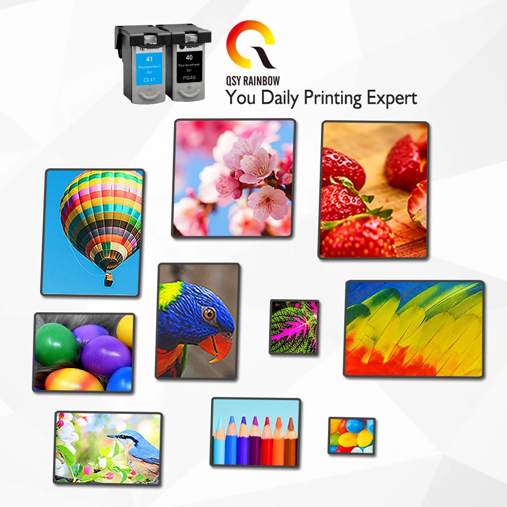 Сменный принтер QSYRAINBOW PG40 CL41 для Canon Pixma MP160 MP180 MP190 MP210 MP220 1 черный PG 40|Чернильные
