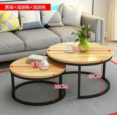 Walnut black shelf Современный минималистичный стиль комбинированная Таблица для дома и отдыха простой высокий стол для дома/офиса комбинированный журнальный столик 1 шт - Цвет: Walnut black shelf