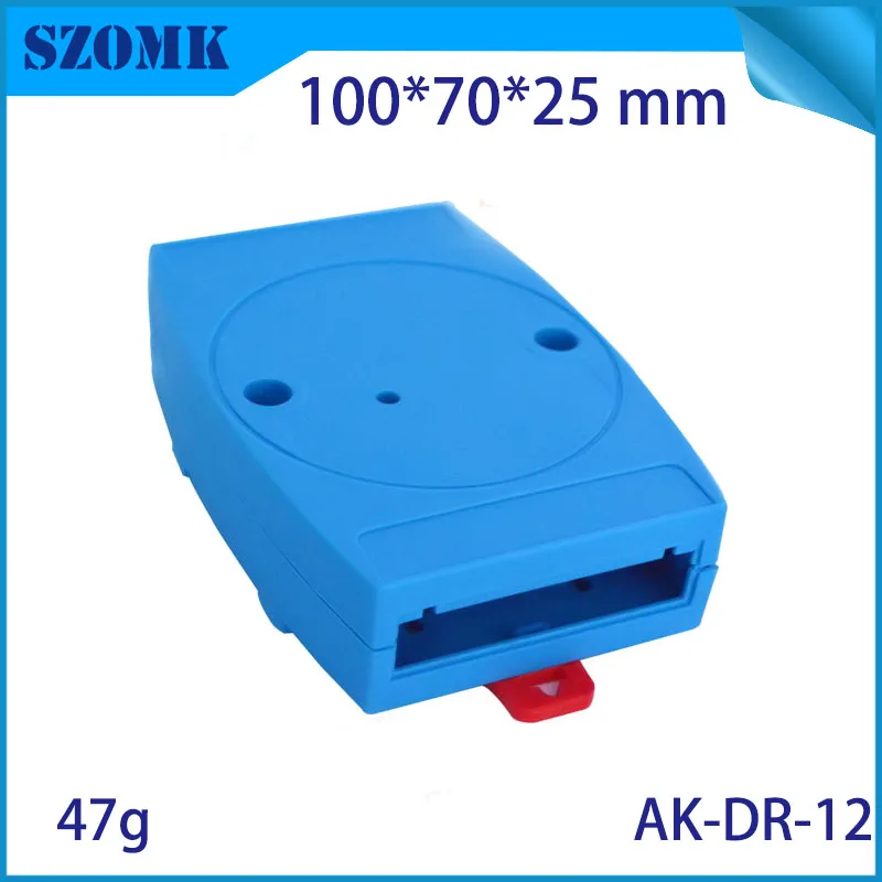 Корпус для электроники din rail 1000 шт./лот синий цвет дизайна печатных плат 100*70*25