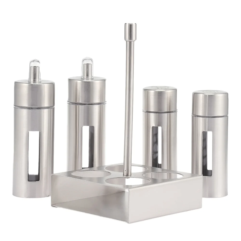 Набор шейкеров для соли и перца из нержавеющей стали|Солонки тара хранения| |