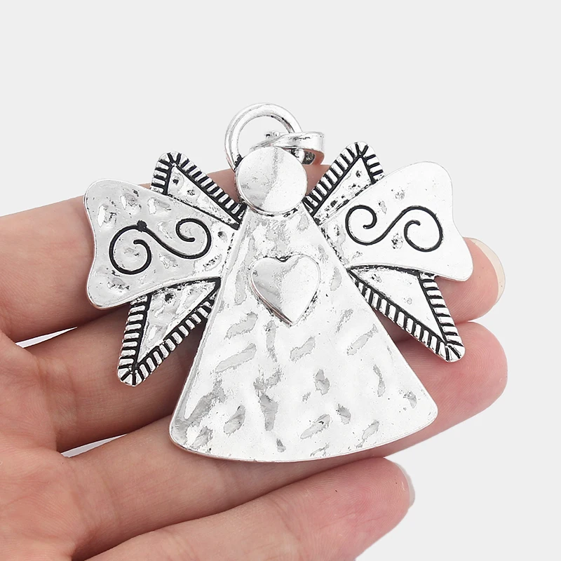 Фото Подвески с большими ангельскими шармами 3 шт. прикрепленной петлей для ожерелья