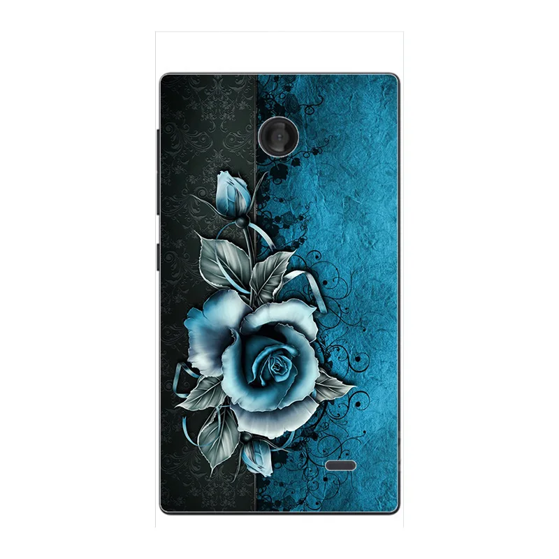 Модный чехол с мультяшным принтом для Nokia X Dual SIM A110 RM-980, чехол для телефона с изображением кота, пейзажа, задняя крышка