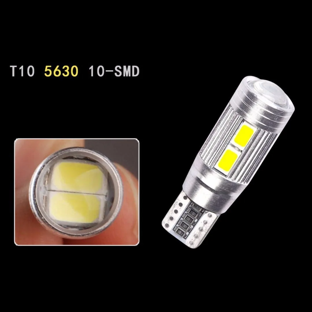 10 шт./лот T10 5630 10LED Canbus Error Free автомобиля клиновидные боковые светильник лампы
