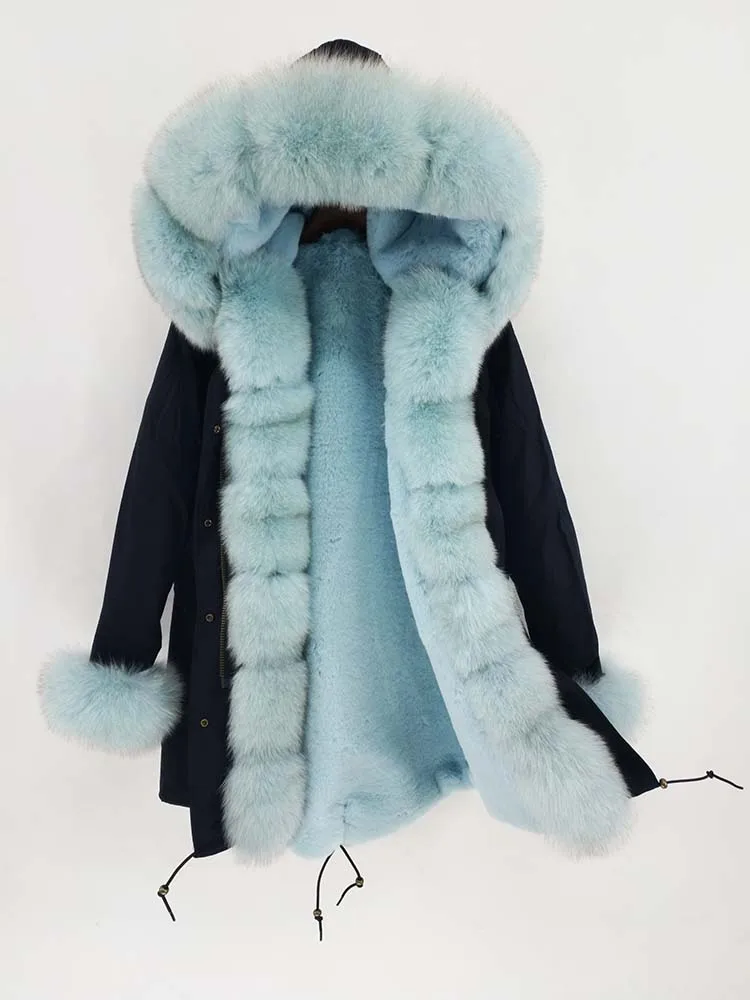 OFTBUY, зимняя куртка, Женское пальто с натуральным мехом, длинная парка, верхняя одежда, парки, натуральный Лисий мех, воротник, капюшон, толстая, теплая, уличная одежда, новинка