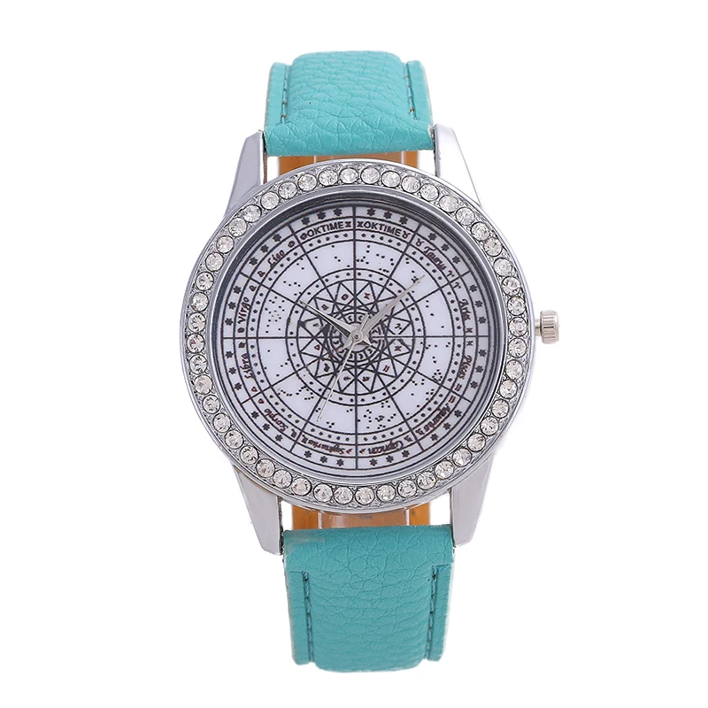 Новые мужские/женские часы Брендовые женские кожаные с бриллиантами Английские