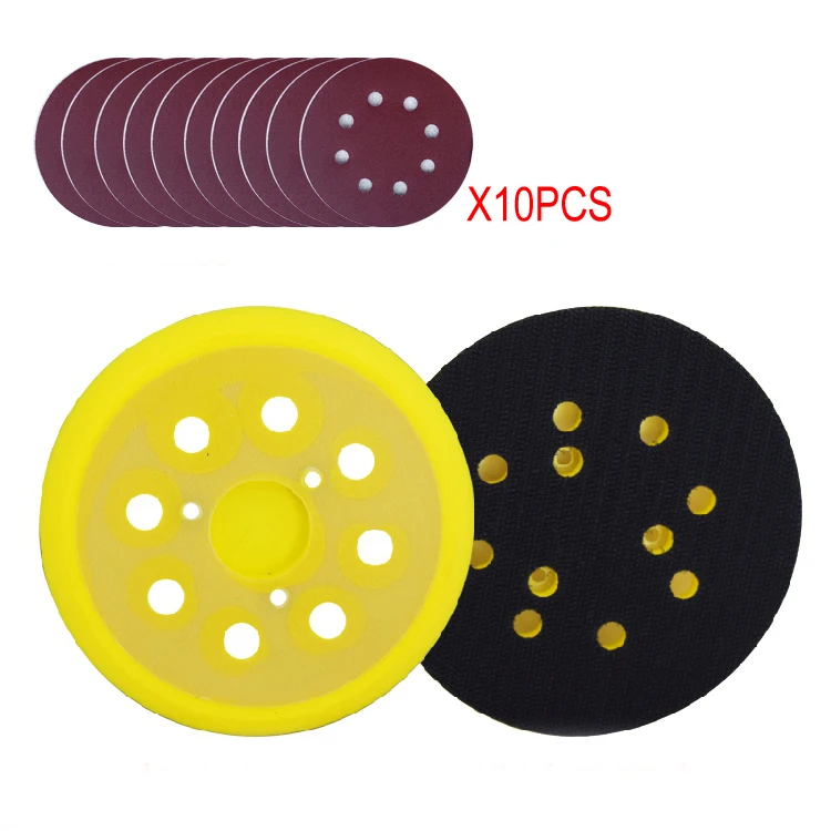 10 шт. насадки для шлифовального станка 8 отверстий 5 дюймов 125 мм | Инструменты