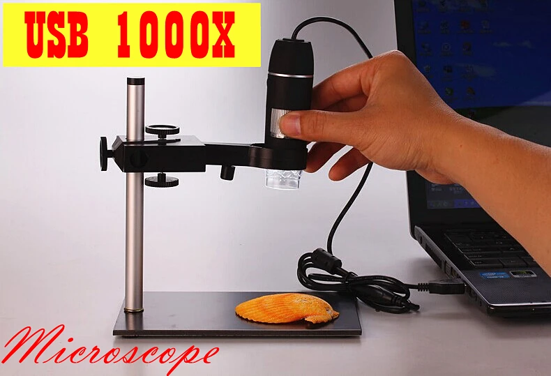 USB цифровой микроскоп 1000X светодиодный 2 Мп эндоскоп увеличительная камера +