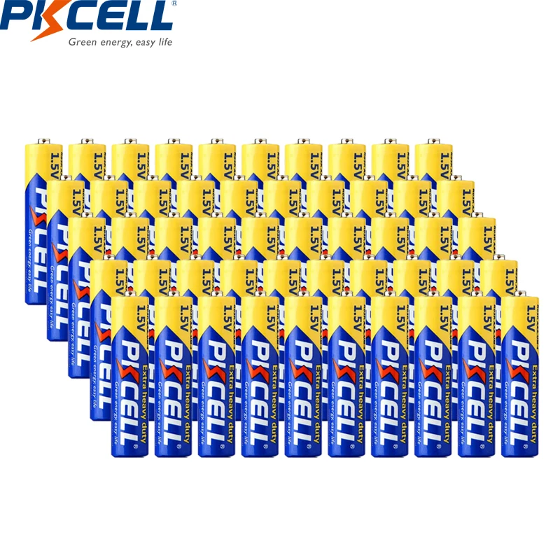 50 шт. PKCELL R03P AAA основная батарея из углеродистого цинка aaa 1,5 в равна UM4 MN2400 LR03 SUM4 LR3 для камеры игрушечные рации