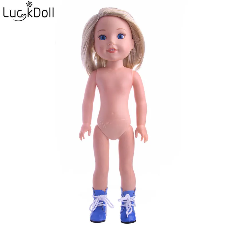 LUCKDOLL однотонные тканевые сапоги для 14,5 дюймовых кукол, аксессуары для девочек, игрушки, поколение, подарок на день рождения