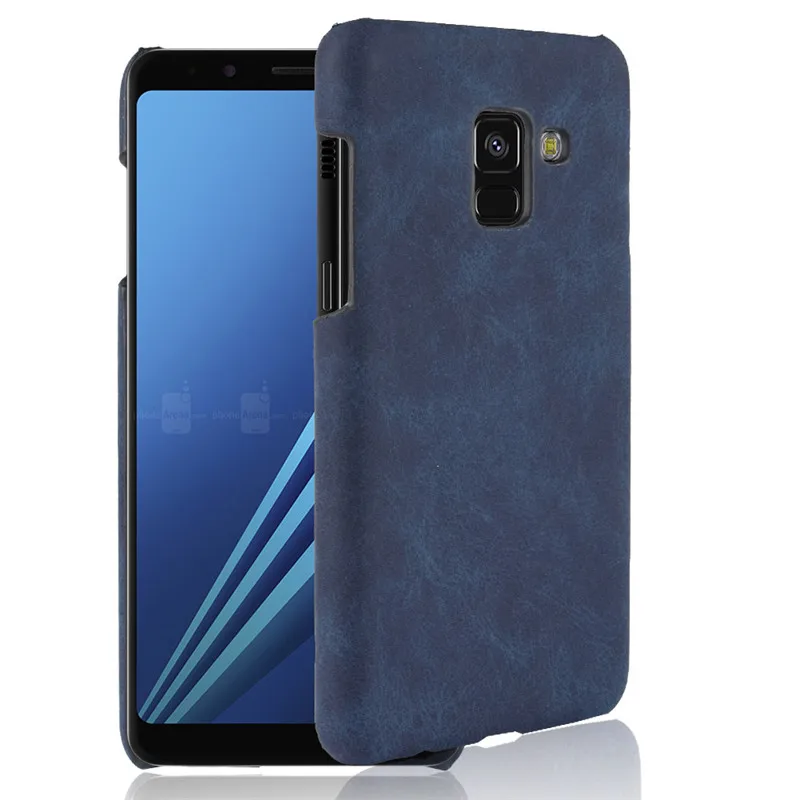 Для samsung Galaxy A8 2018 Дело Роскошные Hard искусственная кожа Чехол для телефона A530F A530