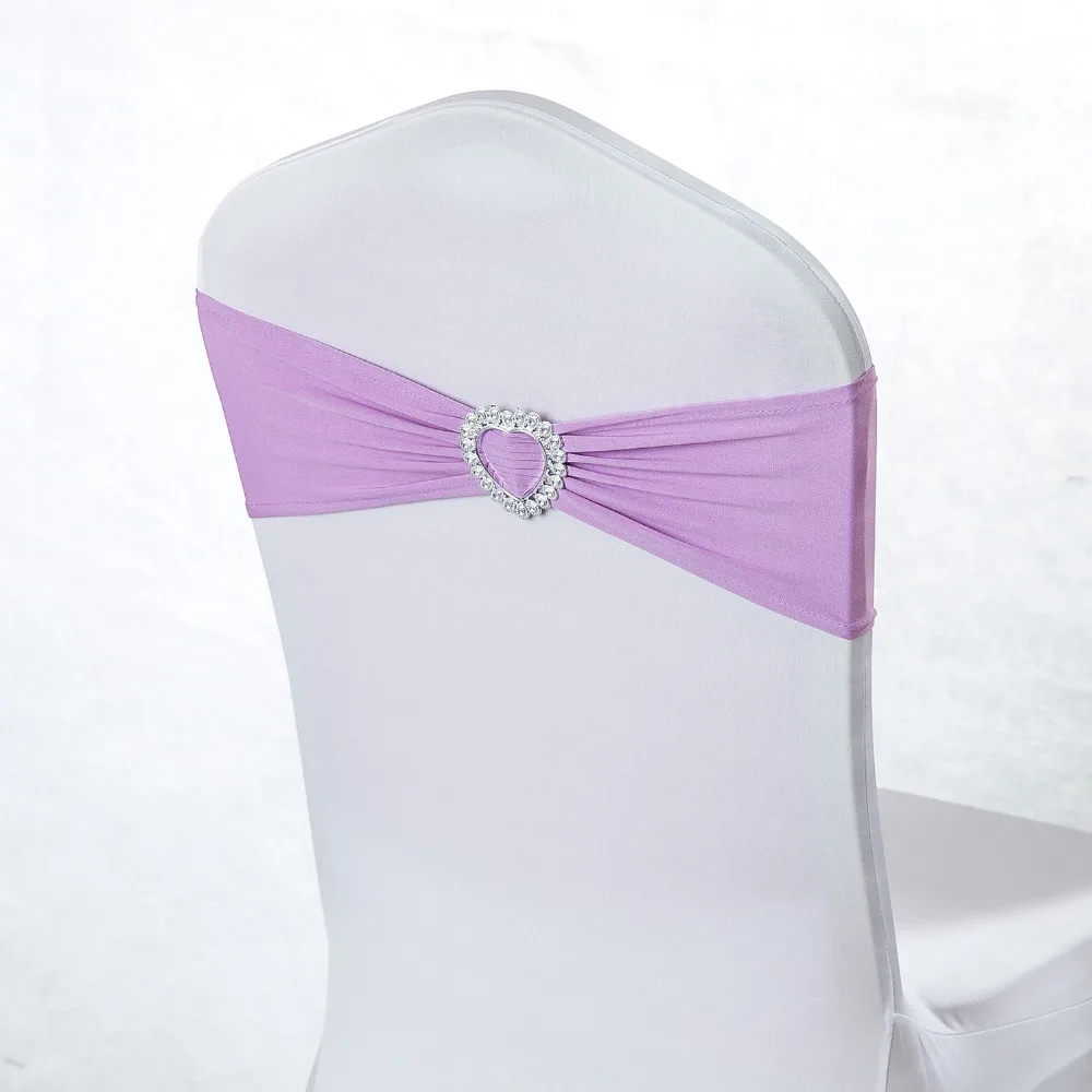 50 шт. лайкра спандекс стрейч ленты для свадебных стульев ремешок в форме сердца