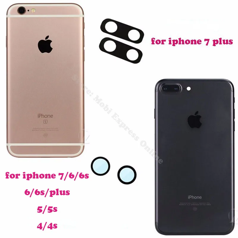 Сменная задняя защитная крышка объектива из закаленного стекла для Apple Iphone 7/5S/6/6