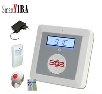 SmartYIBA APP Remote Control Elderly Care Panel Wireless GSM SMS Alarm System Emergency SOS Wrist Panic Button PIR Motion Sensor