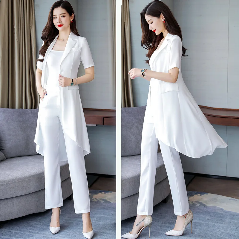 

Goddess 3 Piece Set Women's Summer Suit Women Two Piece Outfits Woman Suits Lady Suit Office Conjunto Feminino Ukraine