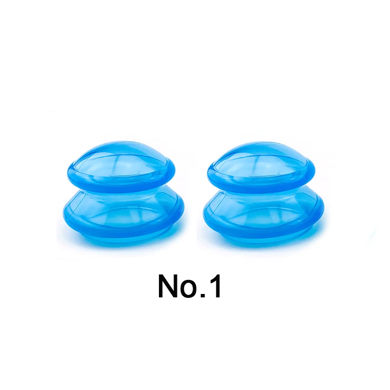 Blue No.1x2P 2p присоски антицеллюлитные силиконовые массажные чашки для тела КИТАЙСКИЕ чашки для потери веса вакуумные чашки синий/зеленый/розовый Прямая поставка - Цвет: Blue No.1x2P