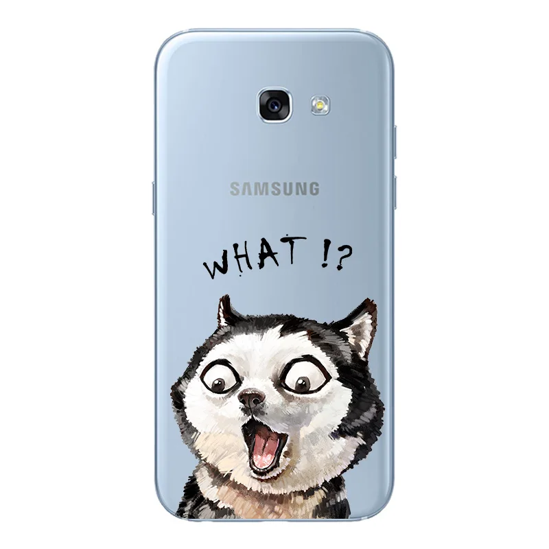 Phone Case For Samsung Galaxy A3 A5 A7 2017 J3 J5 J7 S8 S9 Plus Note 8 MAX Funny cute TPU Soft Silicone Protective Back Cover |