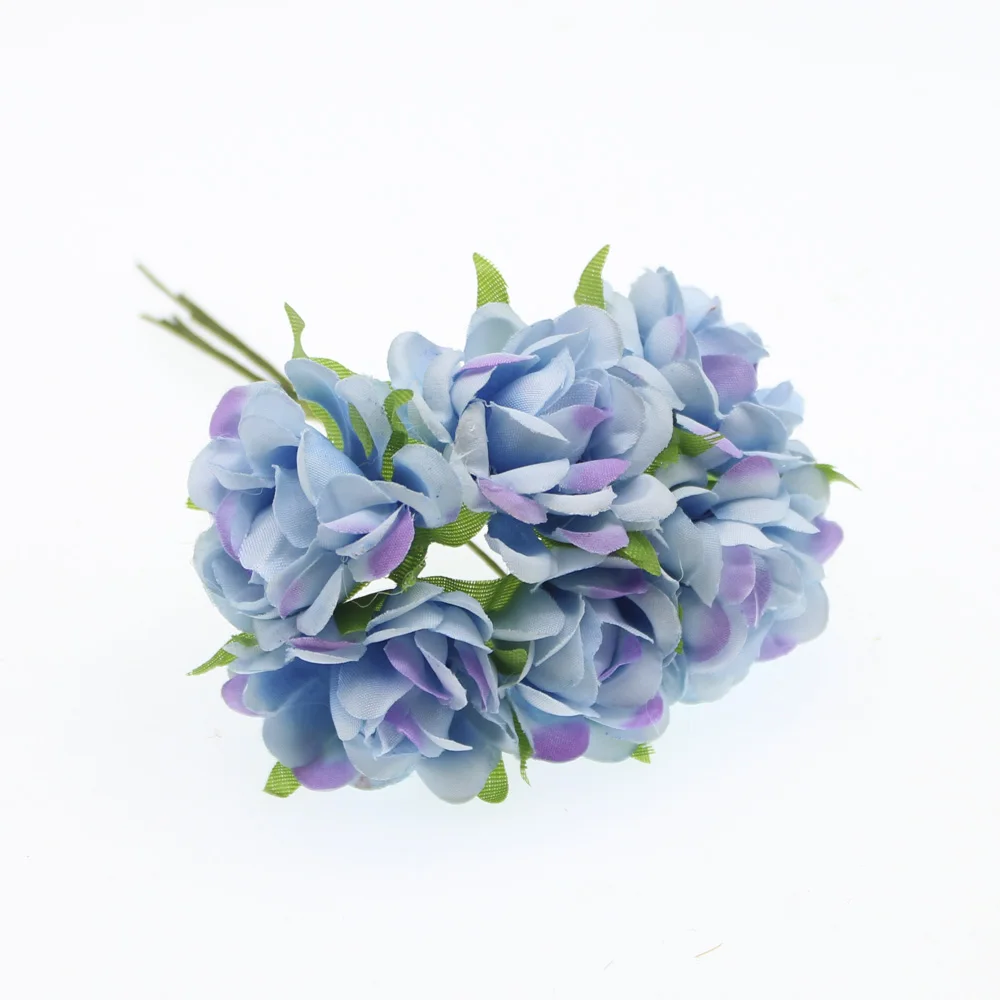 6PCS Cheap Wedding Decoration DIY Wreath Needlework Gift Box Scrapbooking Fake Flower Handmade Artificial Flowers | Дом и сад