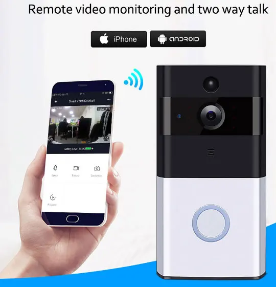 Wi-Fi дверной звонок 7 &quot2 X мониторы запись RFID Видео телефон домофон с 8 г TF карта