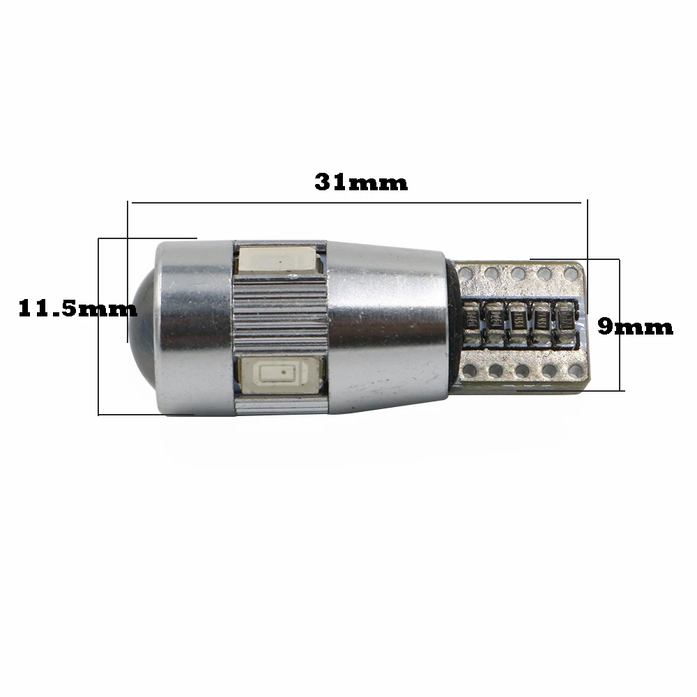 Y 10X автомобильный Стайлинг авто LED T10 Canbus 194 W5W 10 SMD 5630 6 светодиодная лампочка без