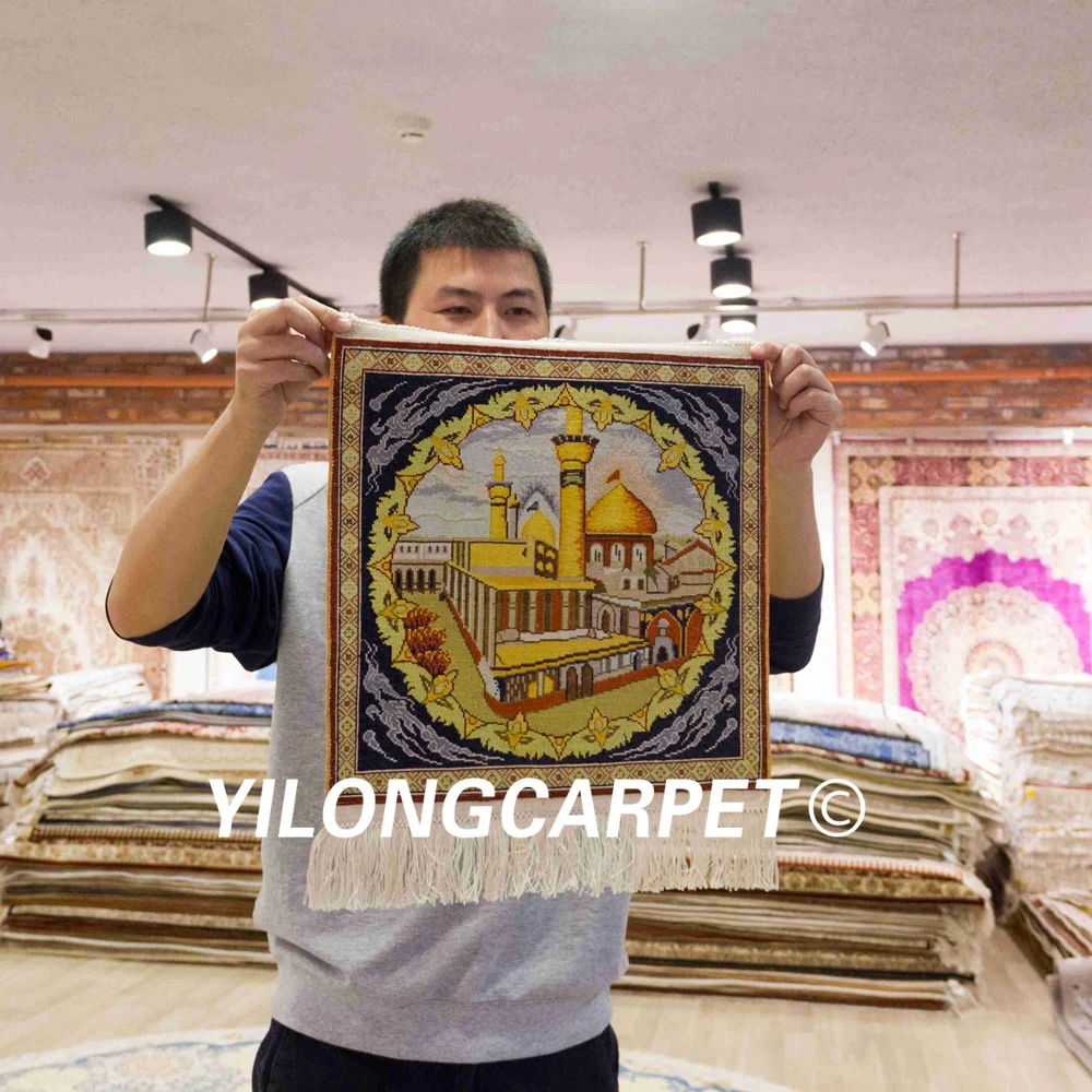 YILONG 1 3 'x 3' миниатюрный Шелковый коврик ручной работы гобелен с узлом|Гобелен| |