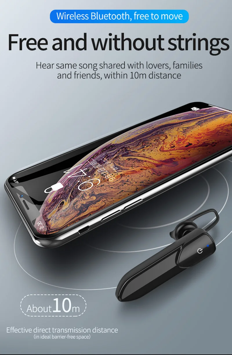 KEBIDU мини беспроводная Bluetooth гарнитура Handfree наушники беспроводные наушники стерео наушники для IPhone huawei samsung