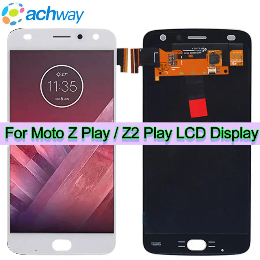 Новый ЖК дисплей Z Play для Motorola Moto z2 с сенсорным экраном и дигитайзером фотография