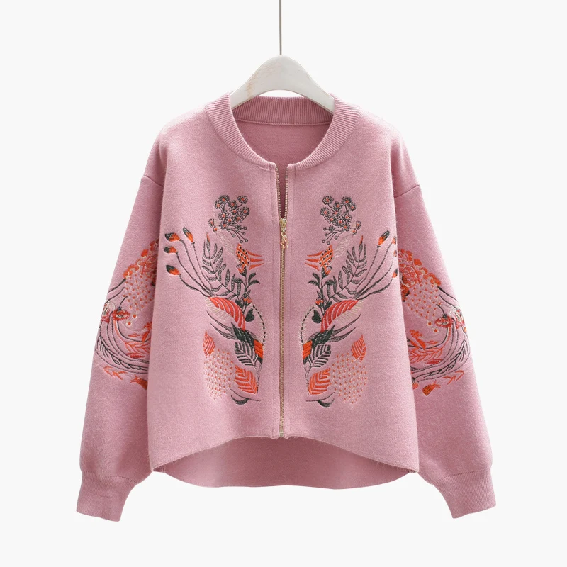 Кардиган хан издание вышитые пальто 2017 одежда на осень свободные молнии