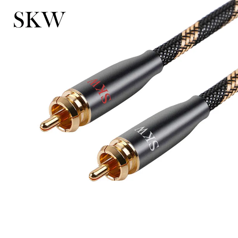 Высококлассный аудиокабель SKW 2RCA на 6N OCC сплиттер из высококачественного сплава 1