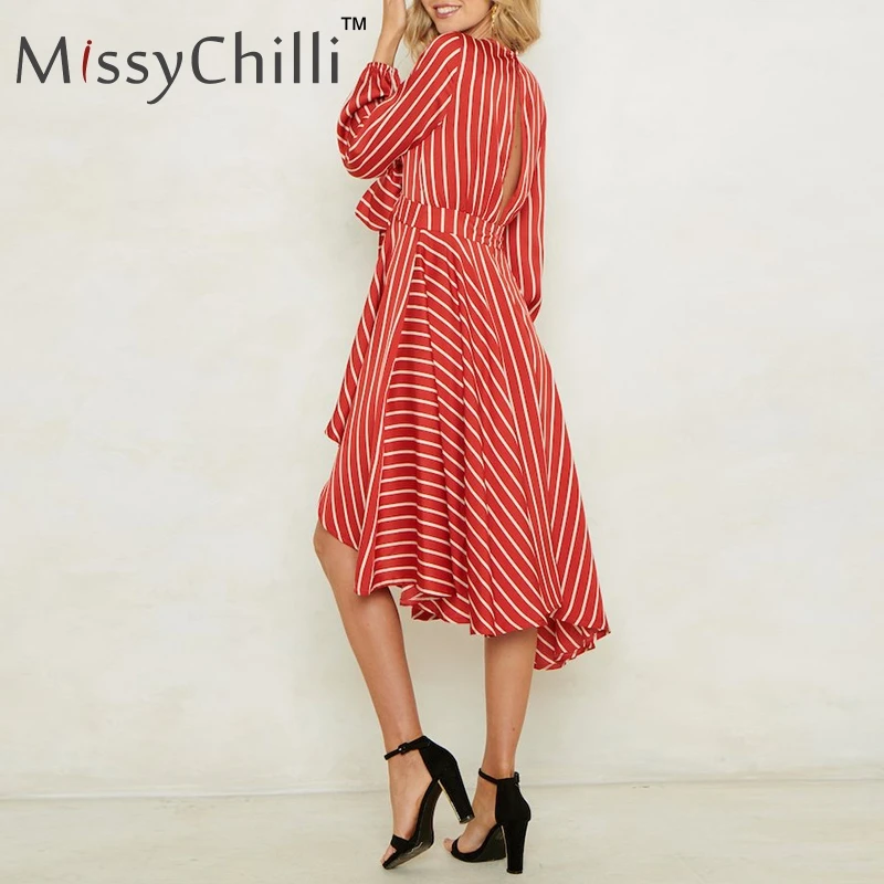 Женское платье пачка MissyChilli длинное вечернее средней длины в полоску с глубоким