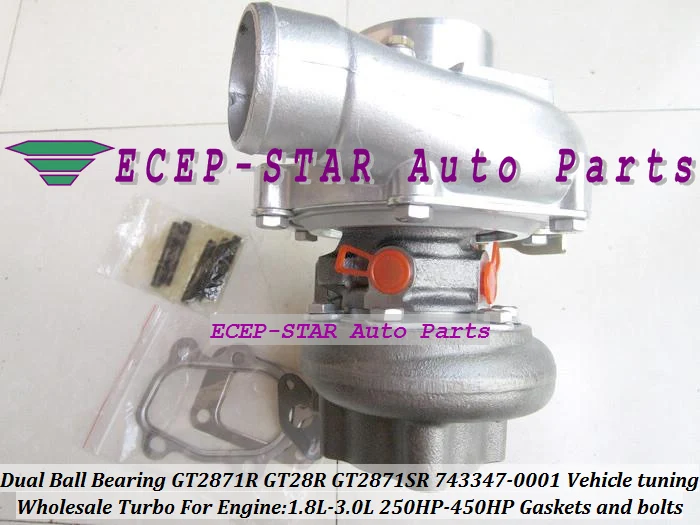 GT2871R GT28R GT2871SR 743347 0001 турбокомпрессор с двумя шарикоподшипниками для тюнинга
