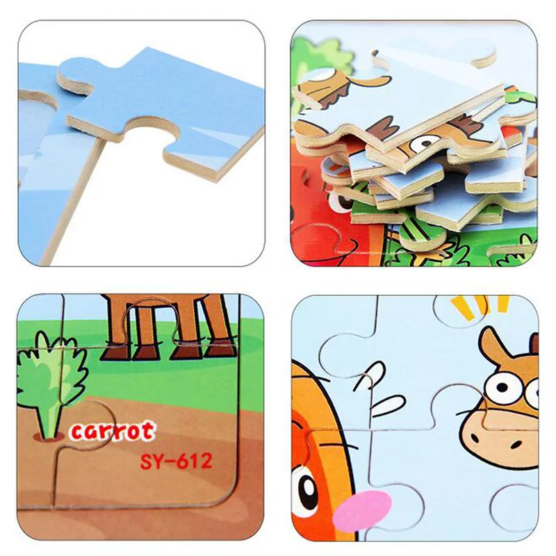 1 шт. креативные Детские Мультяшные деревянные овощные головоломки Ранние
