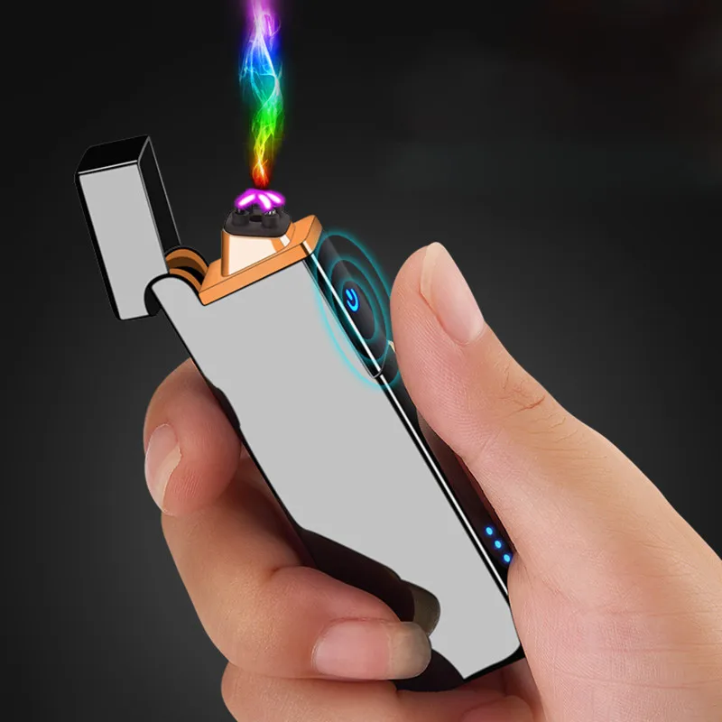 2018 зажигалка электрическая дуга ветрозащитная перезаряжаемая беспламенная без