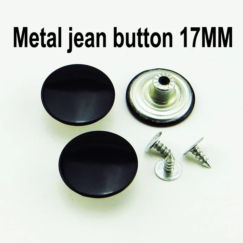 50 шт. 17 мм письмо металлическая джнисовая со звездой и кнопками бренда одежды