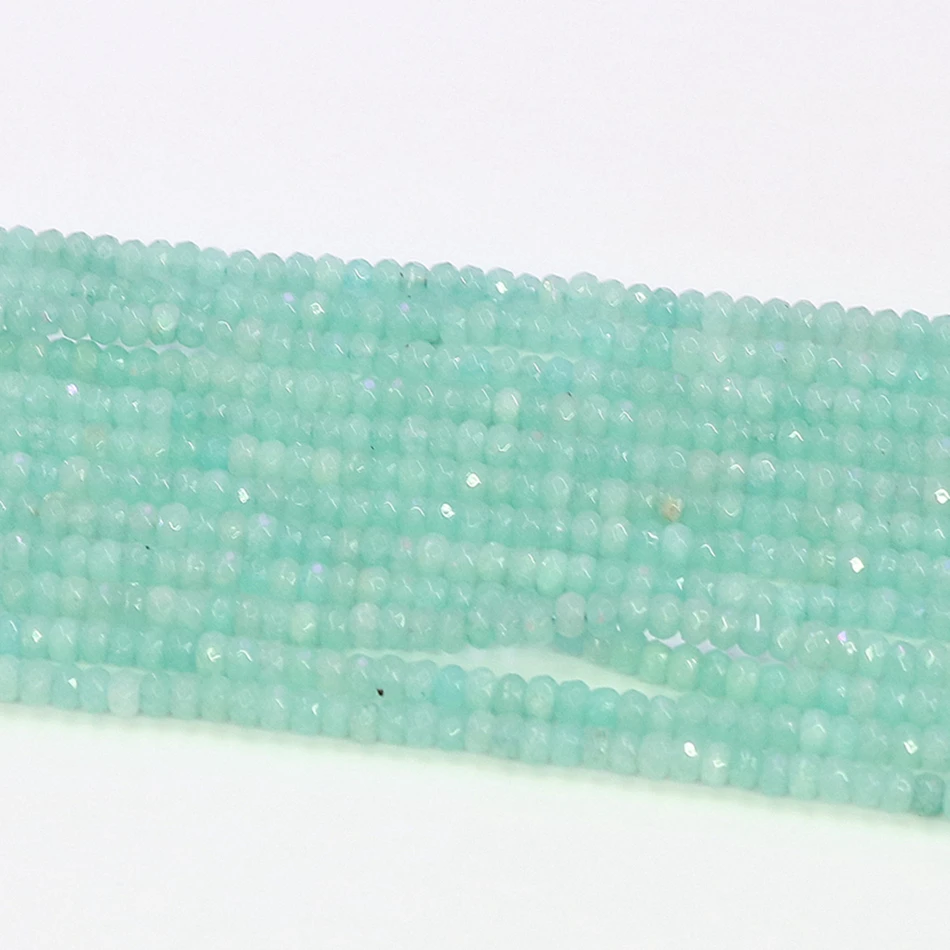 Граненый Абакус форма Рондель 2*4 мм Амазония натуральный камень jades Новая мода