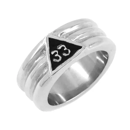 Серебряный цвет 33 масонское кольцо ювелирные изделия из нержавеющей стали
