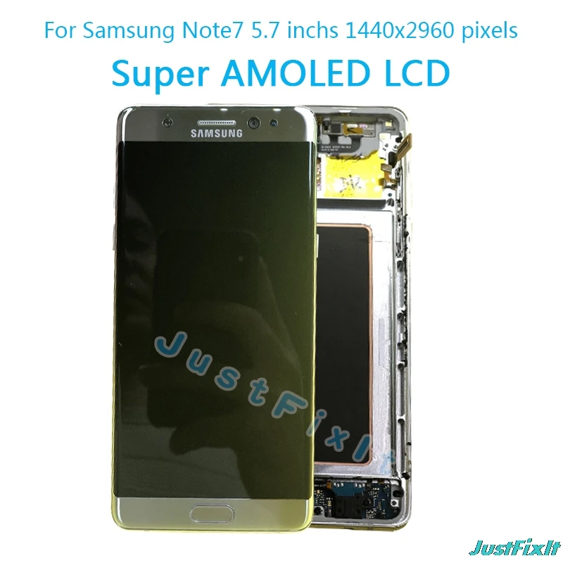 100% Оригинальный 5 7 ''ЖК-дисплей с рамкой для SAMSUNG GALAXY Note7 Note FE N930 N930F дисплей