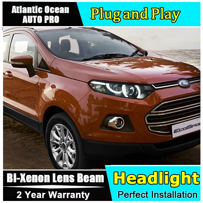 Новые фары Стайлинг автомобиля для Ford Ecosport сонар светодиодный светодиодные DRL